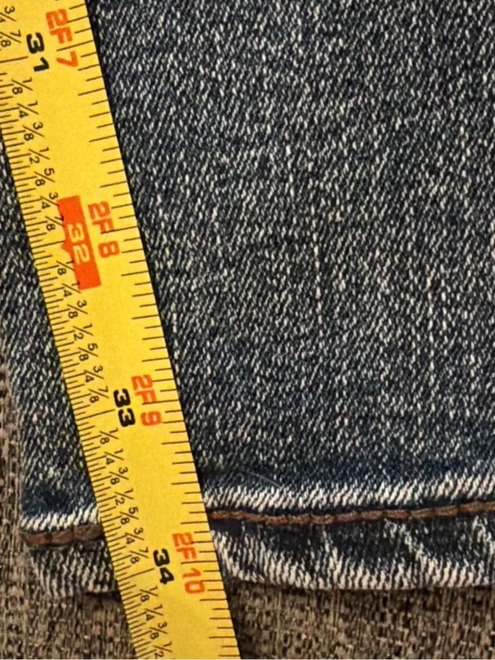 True Religion Men’s Ricky Straight Flap Pocket 30x34 (32x34) Turquoise Stitching